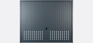 výklopná garážová vrata Horizontální s dírama dole